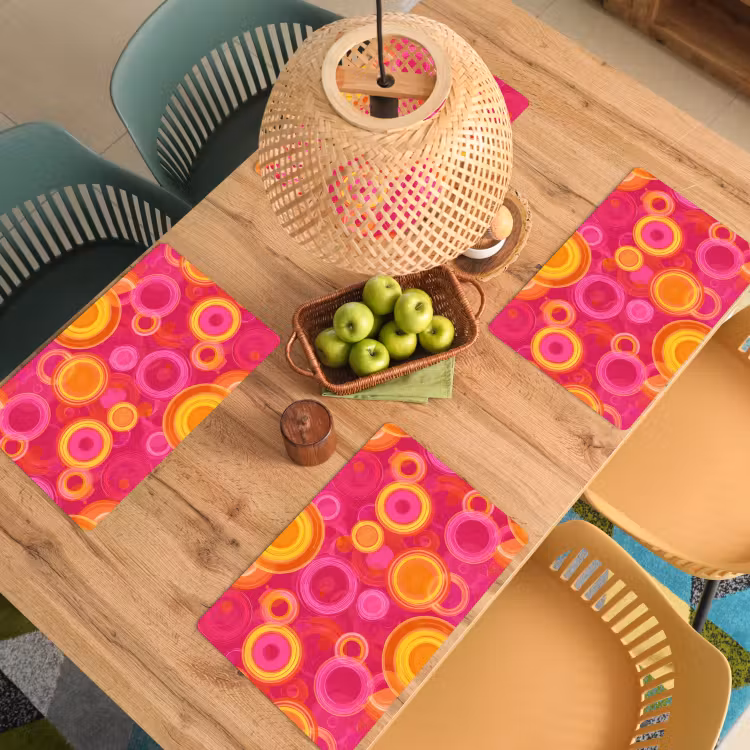 Placemat - 6 stuks - Cirkels - Design - Kleurrijk — 6