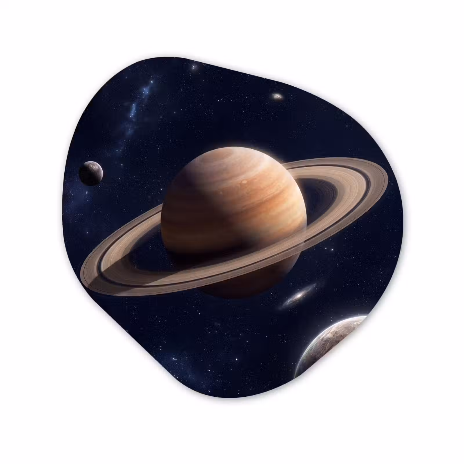 Organische vorm aluminium - Planeten - Saturnus - Ruimte — 1