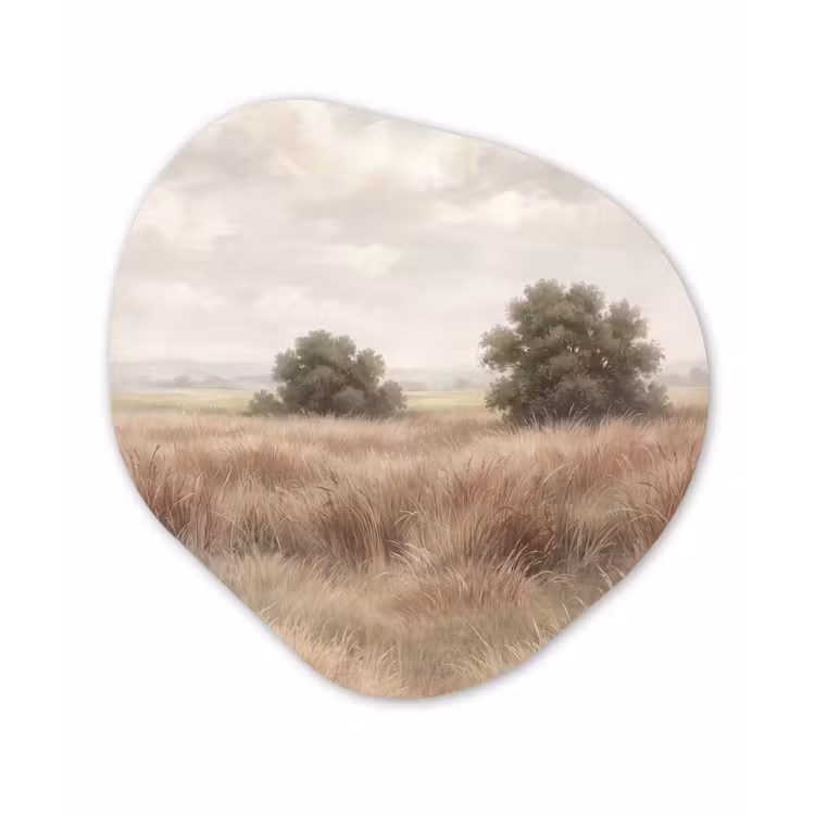 Organische vorm aluminium - Landschap - Minimalistisch - Beige — 1