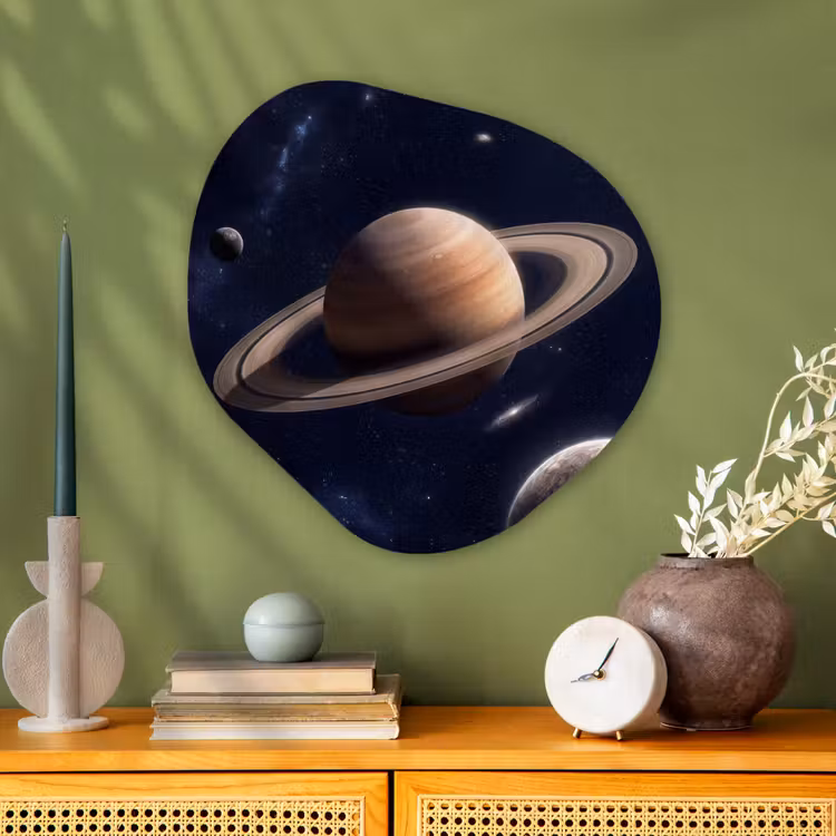 Organische vorm aluminium - Planeten - Saturnus - Ruimte — 2
