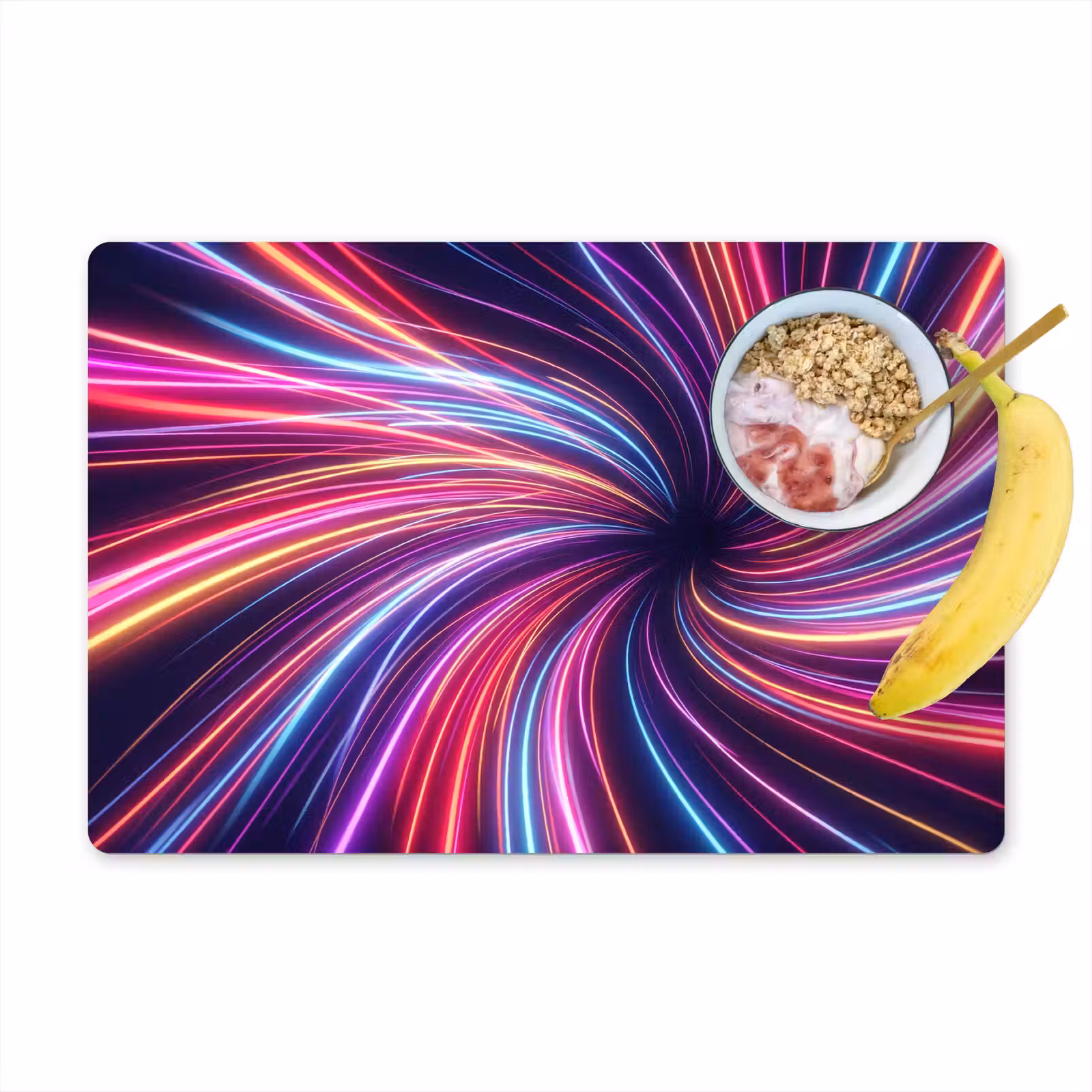 Placemat - 6 stuks - Abstract - Swirl - Futuristic - Neon — 1