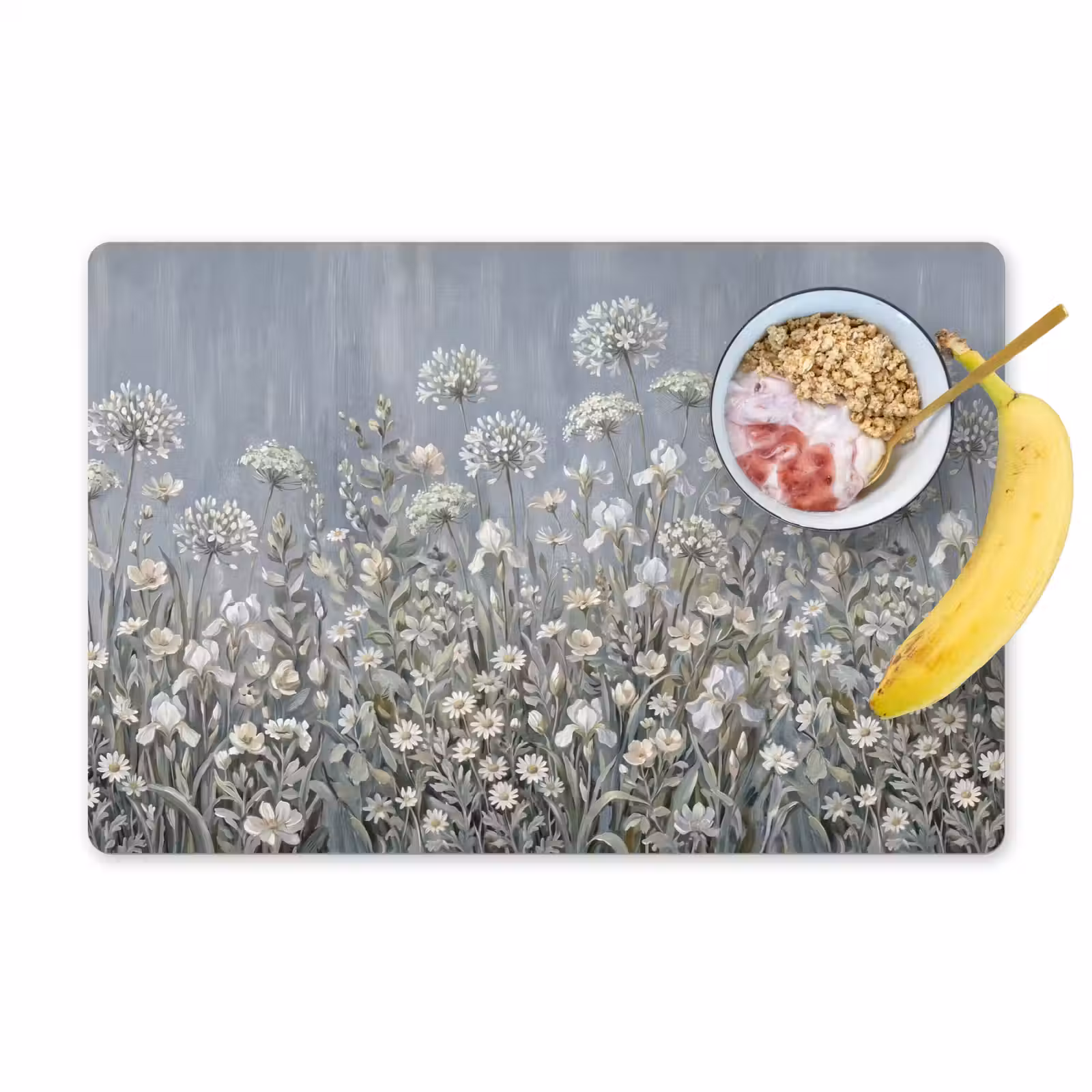 Placemat - 6 stuks - Bloemen - Botanisch - Blauw — 1