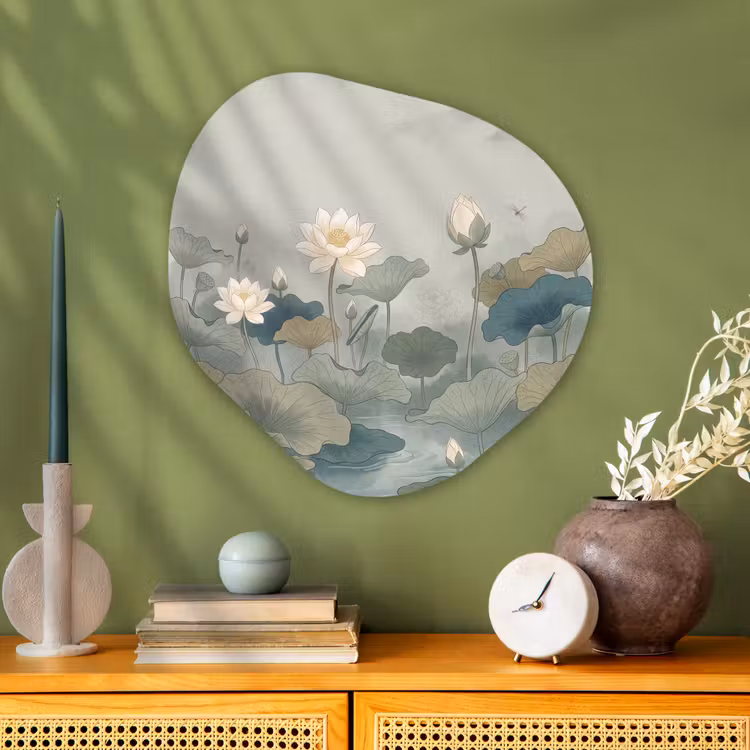 Organische vorm aluminium - Lotus - Bloemen - Groen — 2