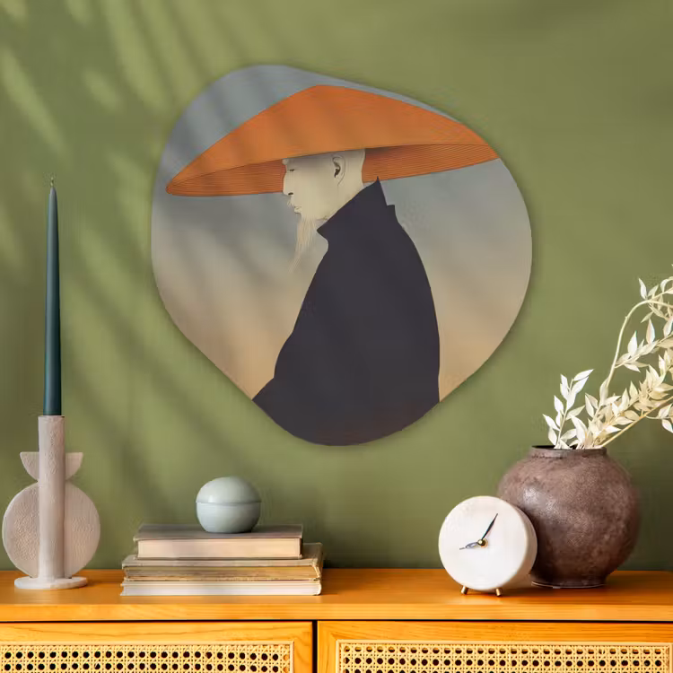 Organische vorm aluminium - Minimalistisch - Silhouet - Oranje — 2