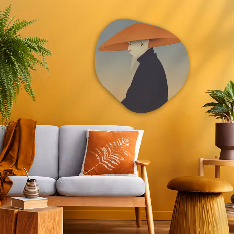 Organische vorm aluminium - Minimalistisch - Silhouet - Oranje — 3