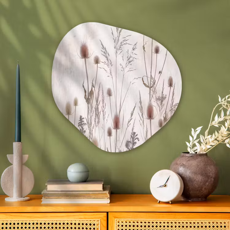 Organische vorm aluminium - Weidebloemen - Design - Sepia — 2