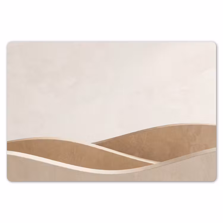 Placemat - 6 stuks - Abstract - Golven - Modern - Beige — 7