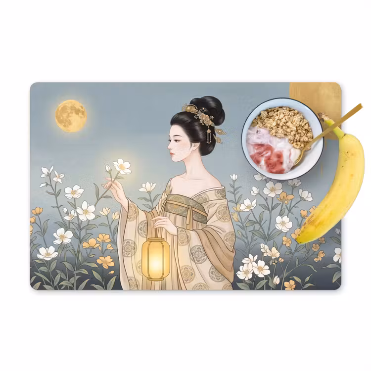 Placemat - 6 stuks - Aziatisch - Vrouw - Kimono — 1
