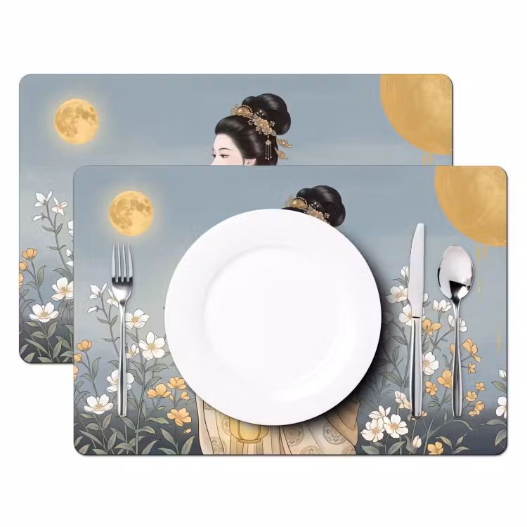 Placemat - 6 stuks - Aziatisch - Vrouw - Kimono — 2
