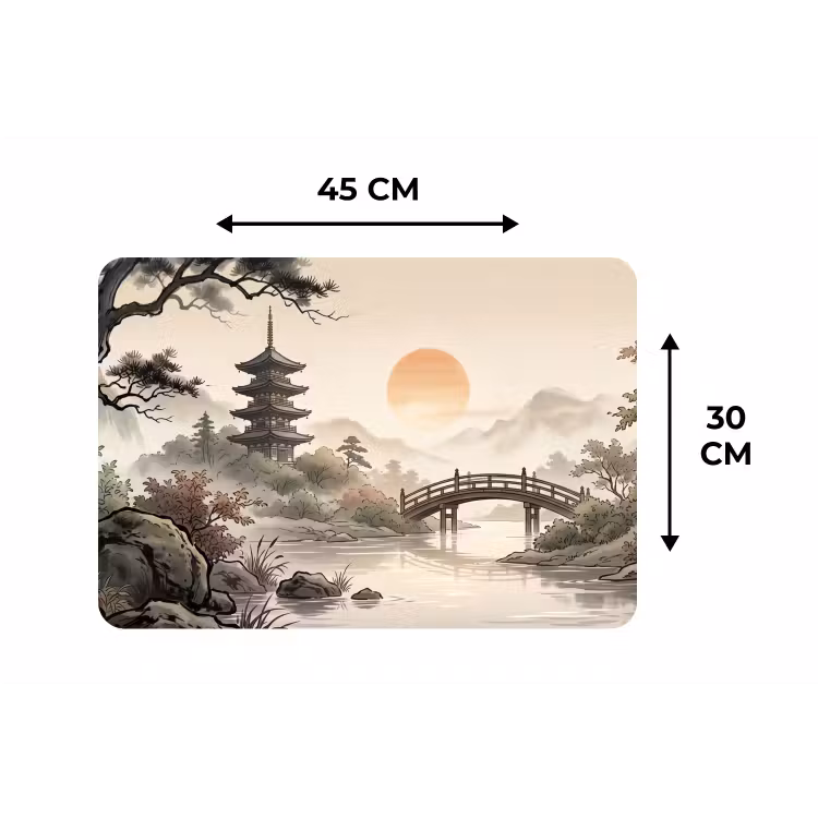Placemat - 6 stuks - Azië - Landschap - Kleurrijk — 3