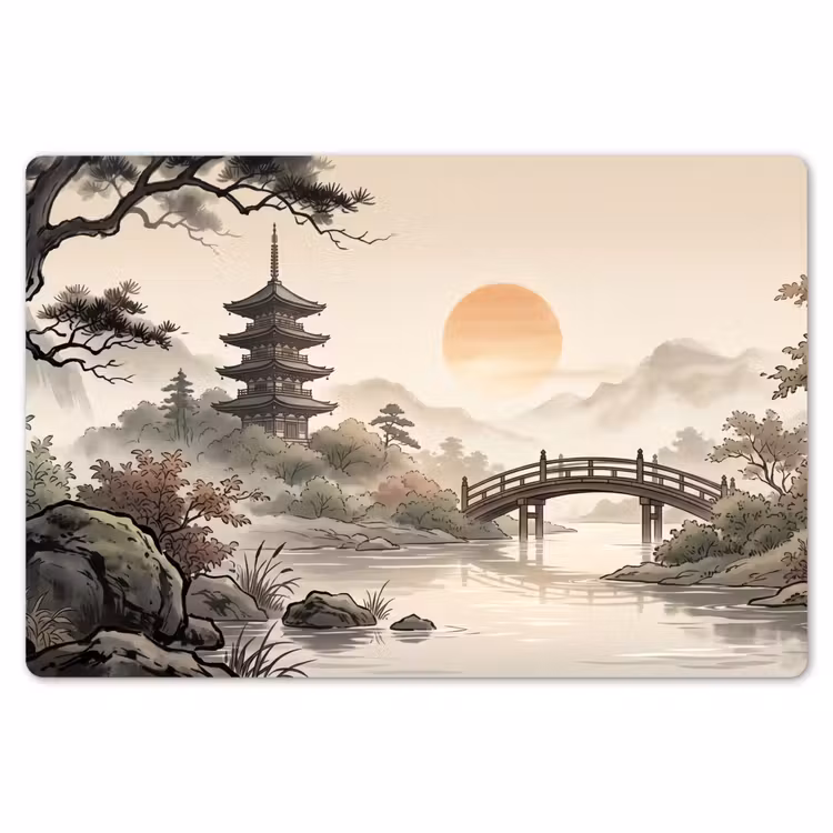 Placemat - 6 stuks - Azië - Landschap - Kleurrijk — 7