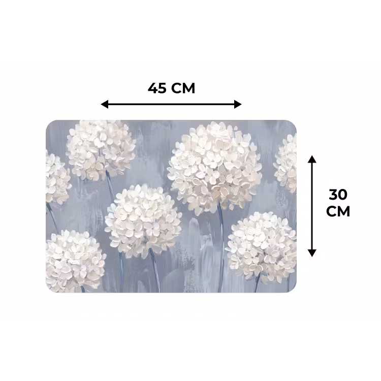 Placemat - 6 stuks - Bloemen - Illustratie - Blauw — 3