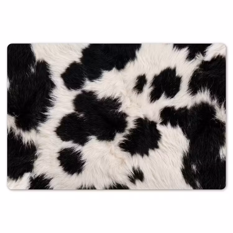 Placemat - 6 stuks - Bont - Textuur - Zwart - Wit — 7