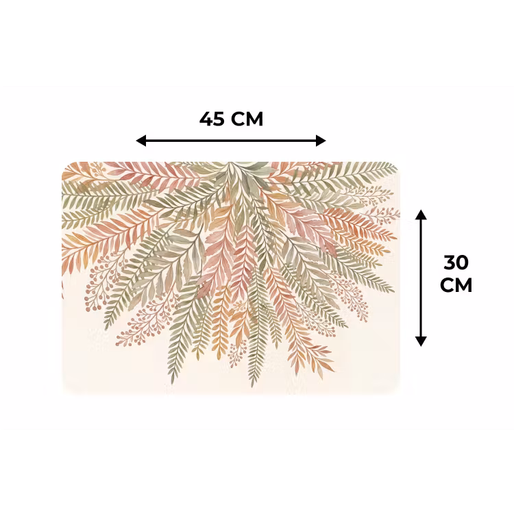 Placemat - 6 stuks - Botanisch - Aquarel - Kleurrijk — 3