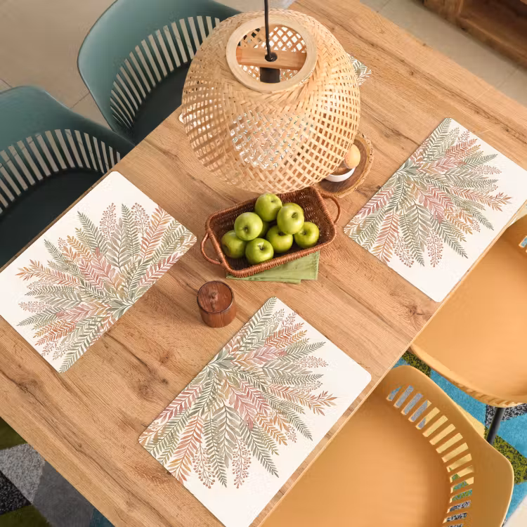 Placemat - 6 stuks - Botanisch - Aquarel - Kleurrijk — 6