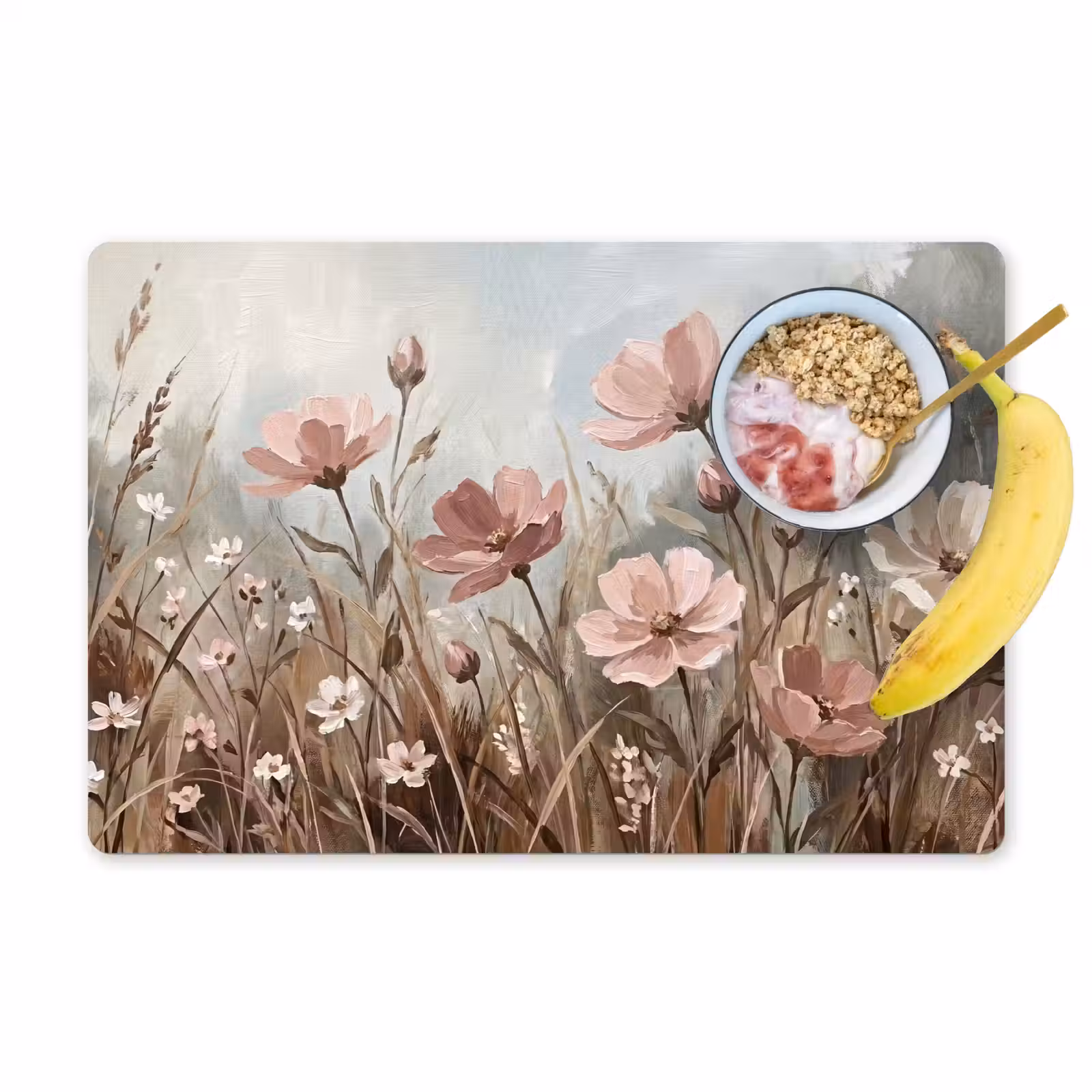 Placemat - 6 stuks - Bloemen - Botanisch - Schilderij - Pastel - Rustiek — 1