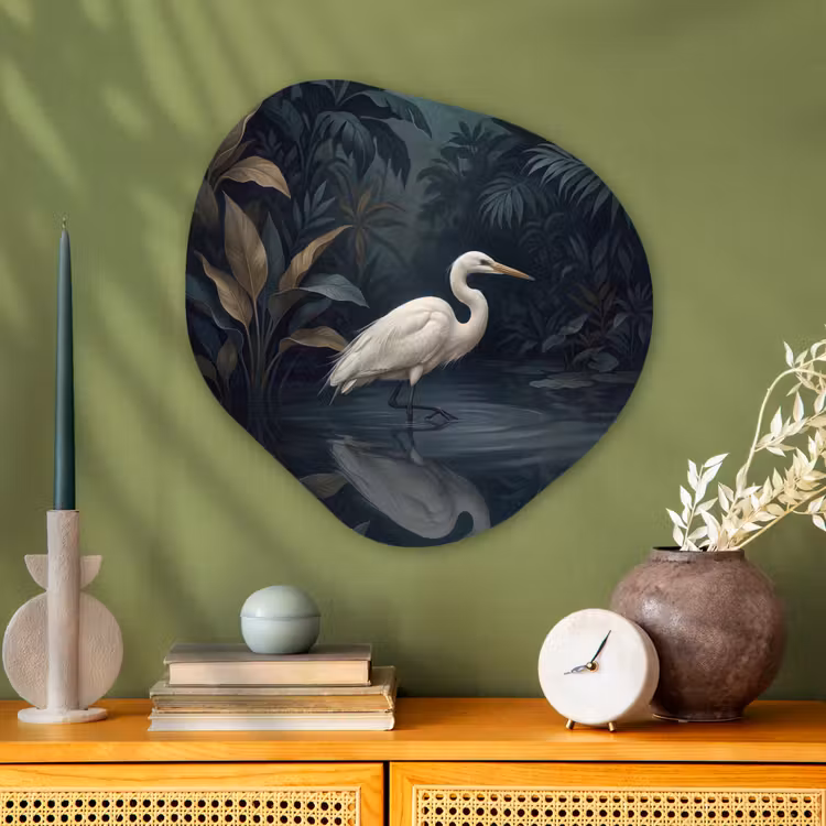 Organische vorm aluminium - Reiger - Water - Natuur - Modern - Wit — 2
