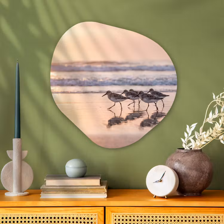Organische vorm aluminium - Zee - Vogels - Strand — 2