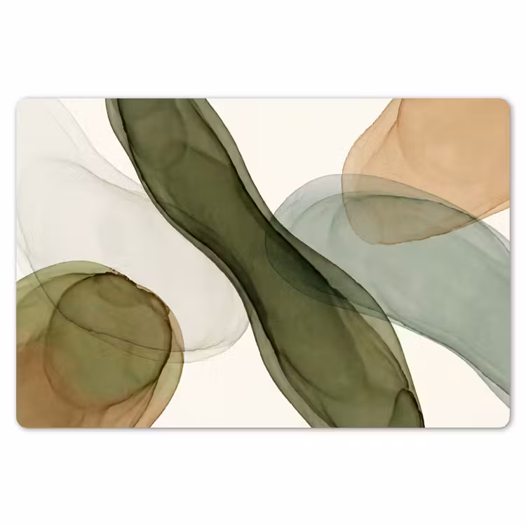 Placemat - 6 stuks - Abstract - Vormen - Modern - Kunst - Groen - Bruin — 7