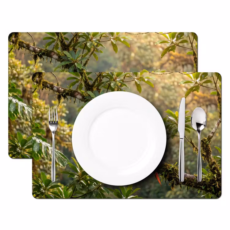 Placemat - 6 stuks - Ara - Jungle - Rood — 2
