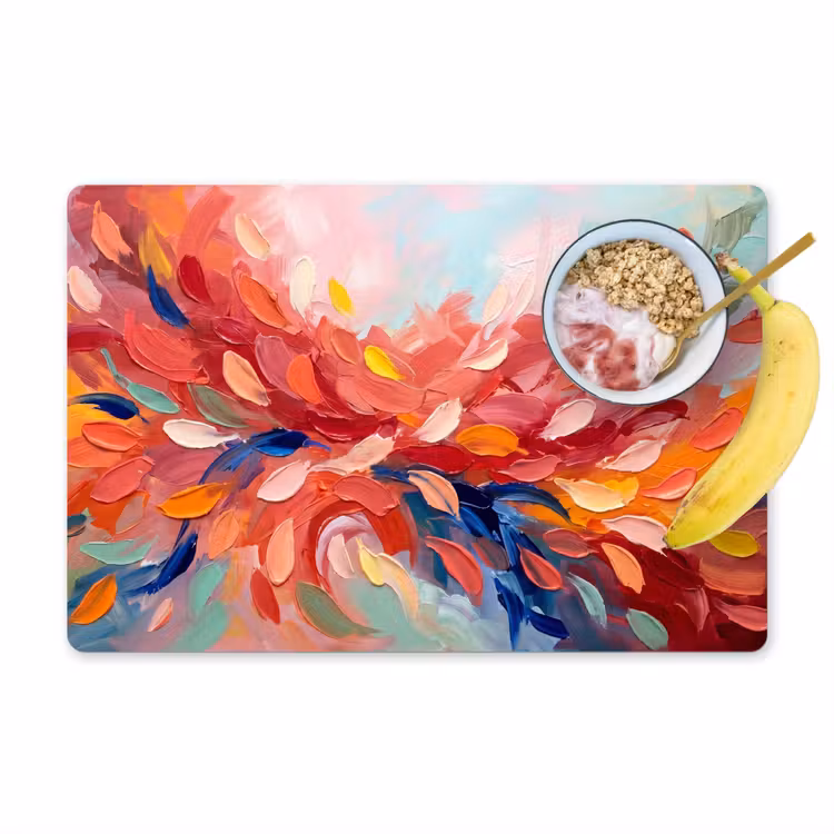 Placemat - 6 stuks - Bloemen - Abstract - Kunst - Modern — 1