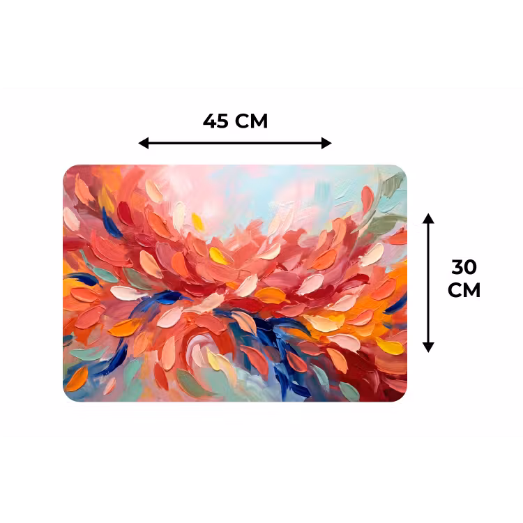 Placemat - 6 stuks - Bloemen - Abstract - Kunst - Modern — 3
