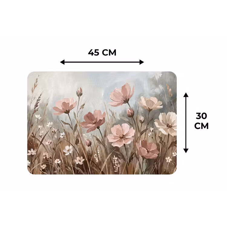 Placemat - 6 stuks - Bloemen - Botanisch - Schilderij - Pastel - Rustiek — 3