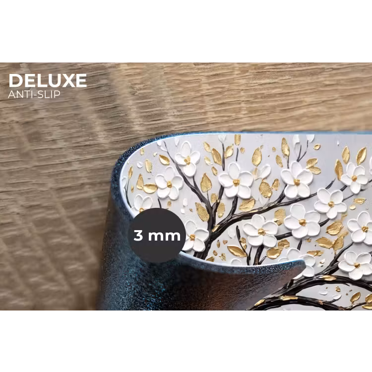 Placemat - 6 stuks - Boom - Bloemen - Natuur - Abstract - Wit — 4
