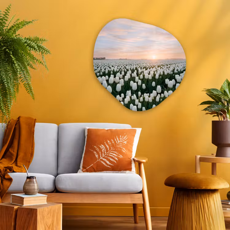 Organische vorm aluminium - Tulpen - Landschap - Wit — 3