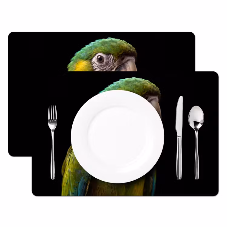 Placemat - 6 stuks - Ara - Portret - Groen — 2