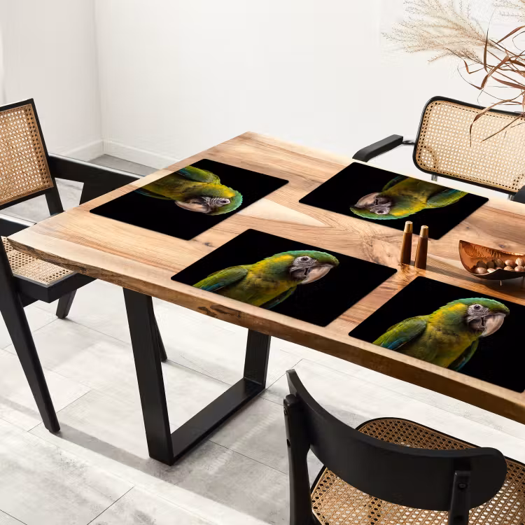 Placemat - 6 stuks - Ara - Portret - Groen — 5