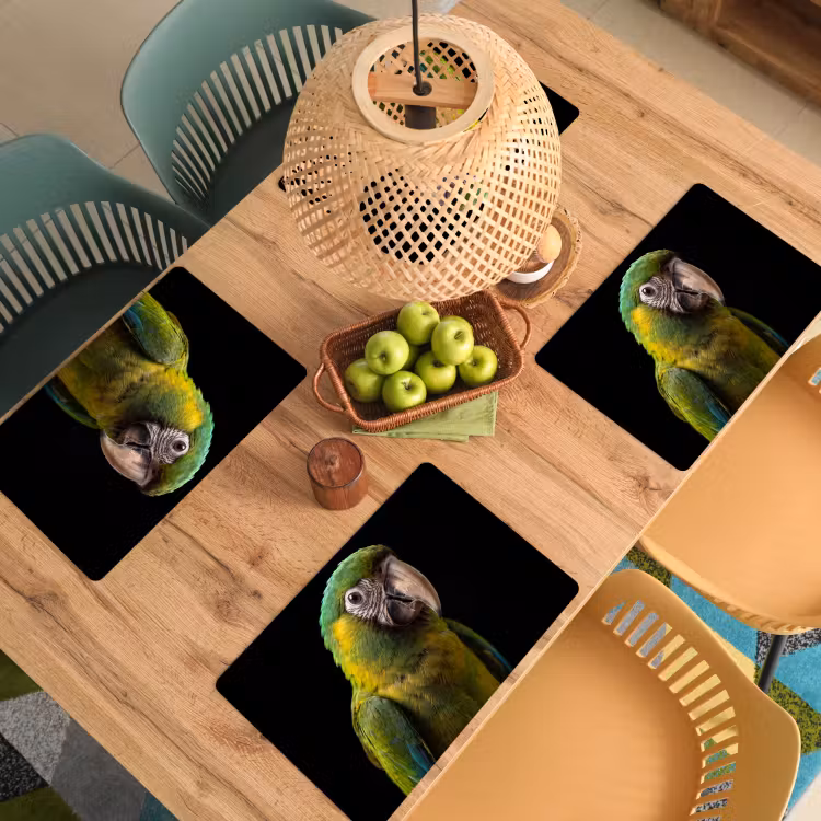 Placemat - 6 stuks - Ara - Portret - Groen — 6