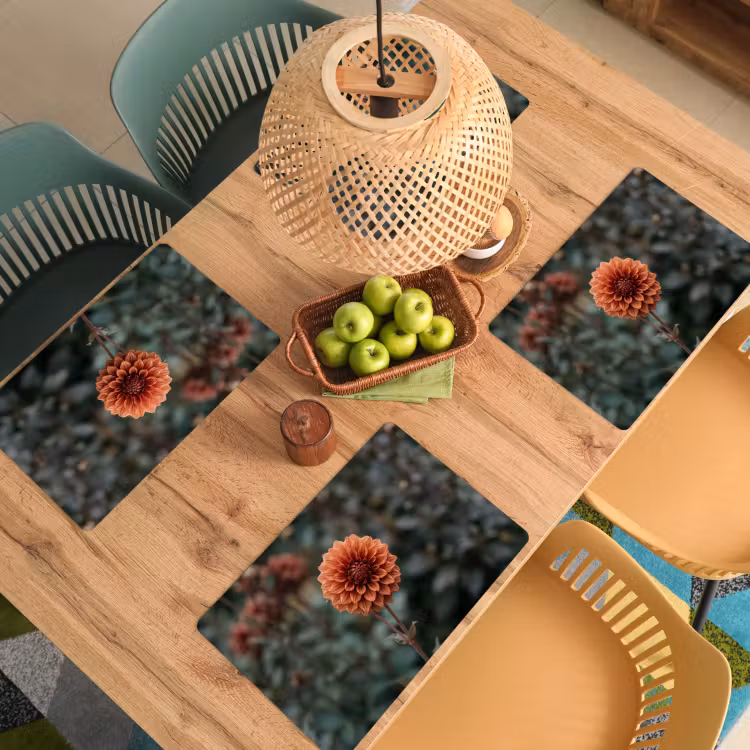 Placemat - 6 stuks - Dahlia - Bloem - Natuur - Sfeervol — 6
