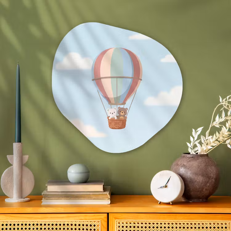 Organische vorm aluminium - Luchtballon - Beren - Pastel — 2