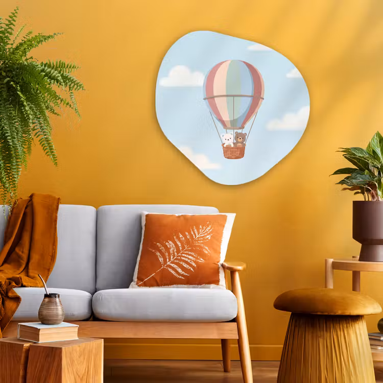 Organische vorm aluminium - Luchtballon - Beren - Pastel — 3