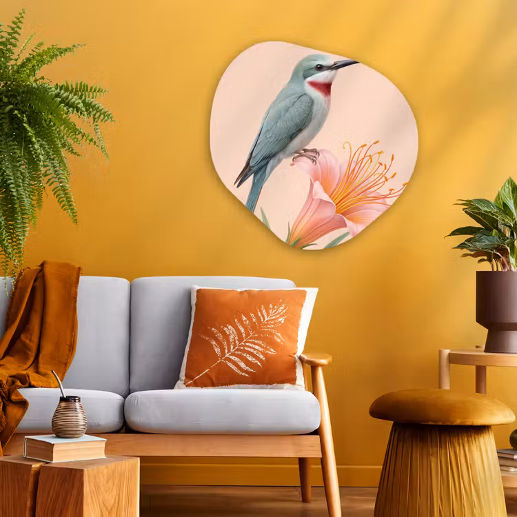 Organische vorm aluminium - Vogel - Bloem - Natuur - Roze — 3