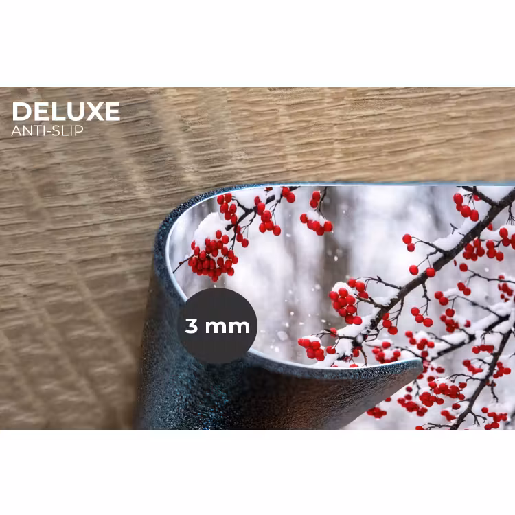 Placemat - 6 stuks - Bessen - Takken - Sneeuw - Winter - Kleurrijk — 4