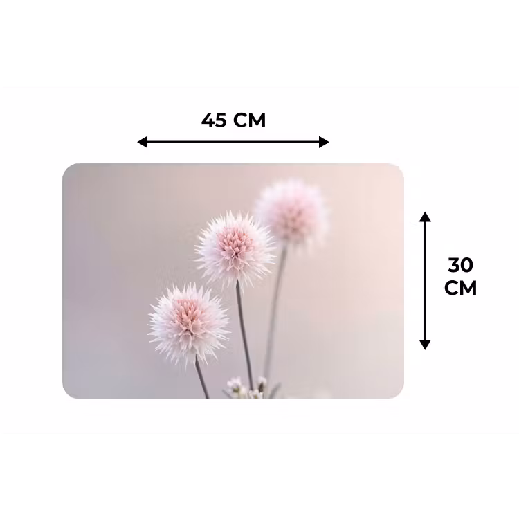 Placemat - 6 stuks - Bloemen - Bollen - Roze — 3