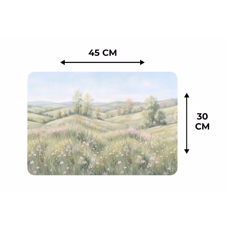 Placemat - 6 stuks - Bloemen veld - Bloemen - Groen — 3