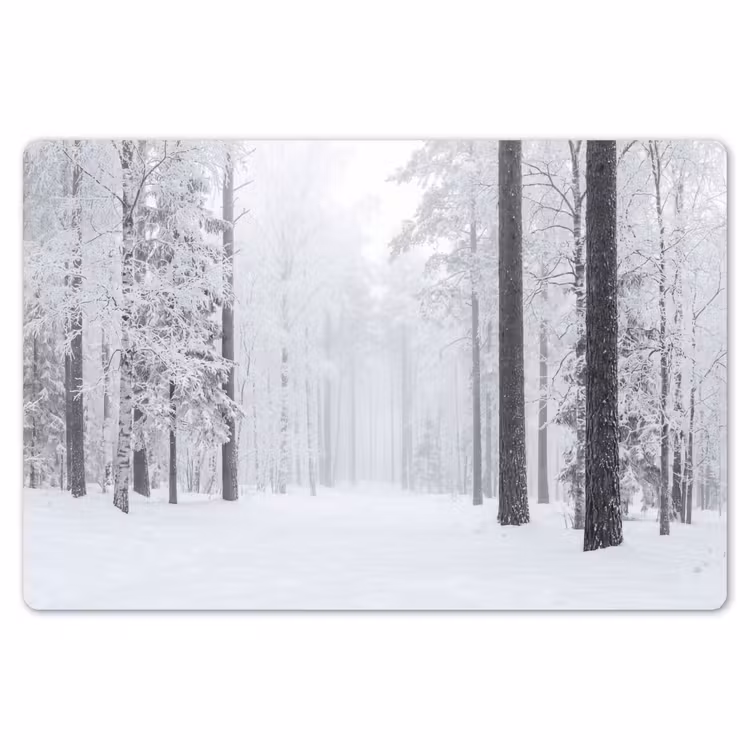 Placemat - 6 stuks - Bos - Sneeuw - Pad - Winter - Stilte — 7
