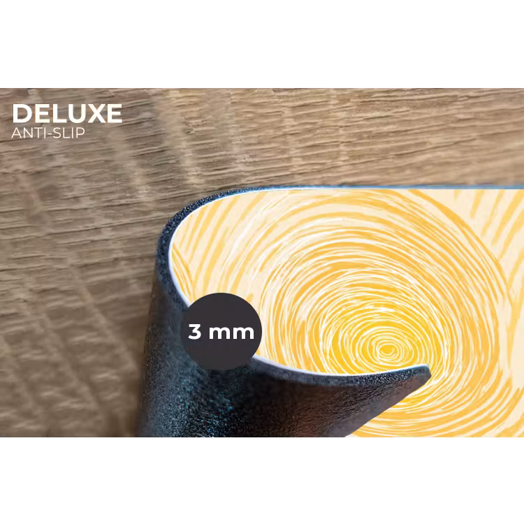 Placemat - 6 stuks - Cirkels - Abstract - Artistiek - Geel — 4