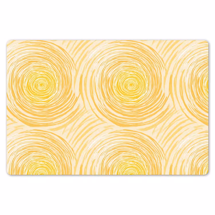 Placemat - 6 stuks - Cirkels - Abstract - Artistiek - Geel — 7