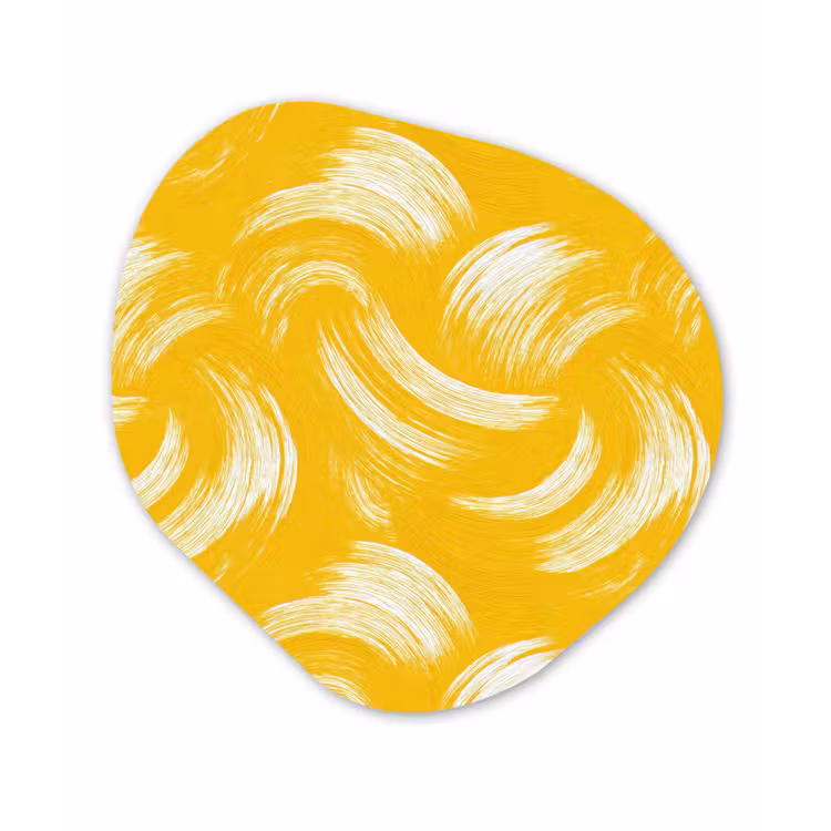 Organische vorm aluminium - Verfstreken - Abstract - Dynamisch - Geel — 1