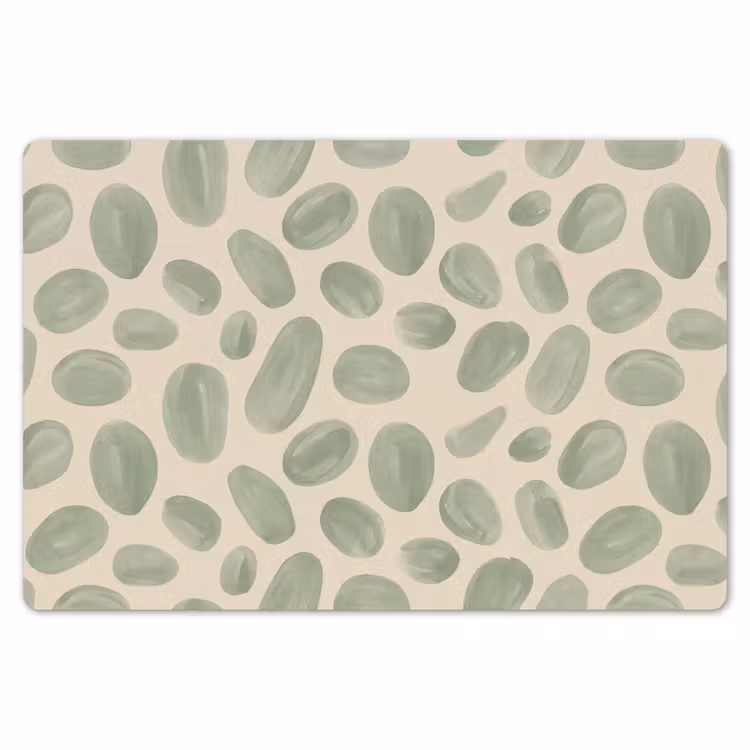 Placemat - 6 stuks - Abstract - Patroon - Organisch - Groen - Modern — 7