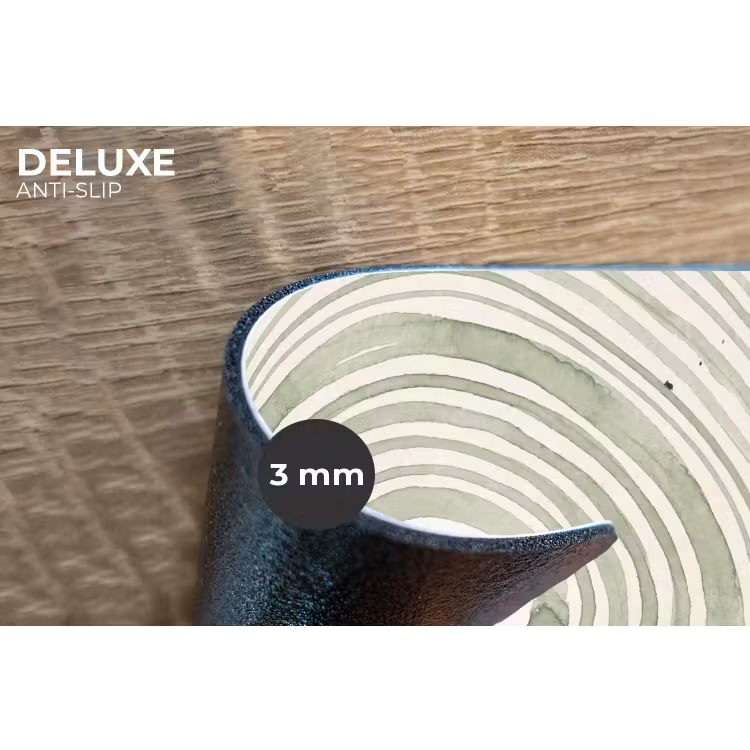 Placemat - 6 stuks - Abstractie - Cirkels - Waterverf - Groen - Modern — 4