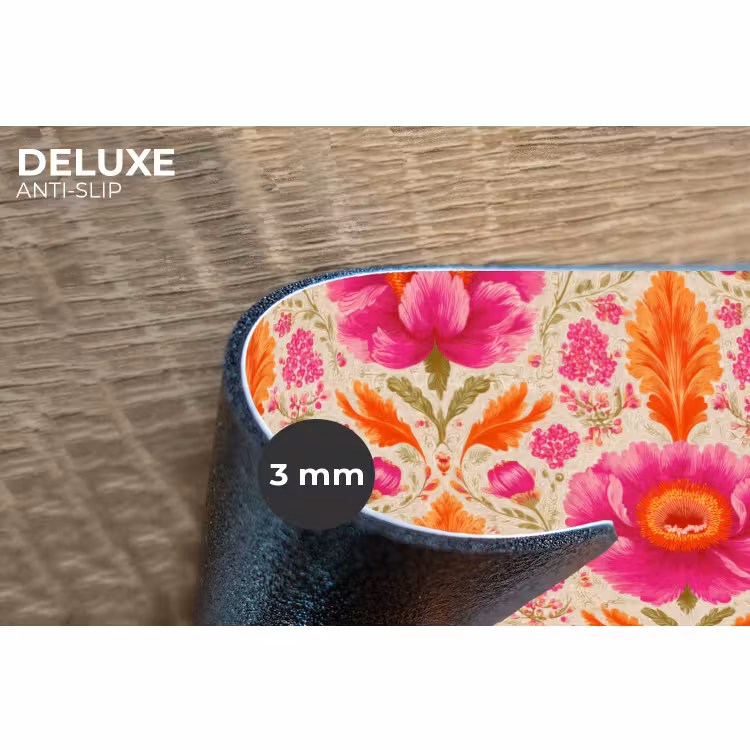 Placemat - 6 stuks - Bloemen - Barok - Roze - Oranje — 4