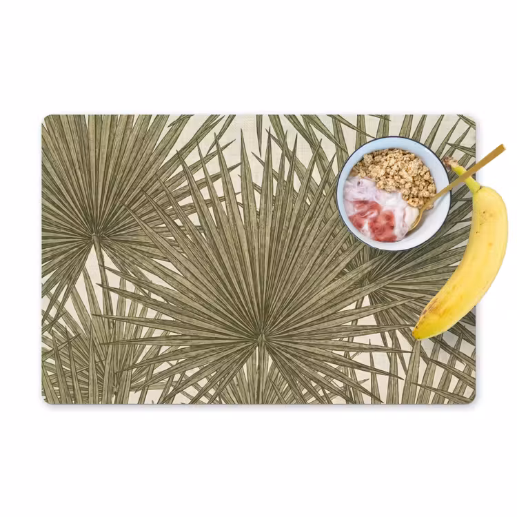 Placemat - 6 stuks - Blad - Tropisch - Patroon - Natuur - Groen — 1