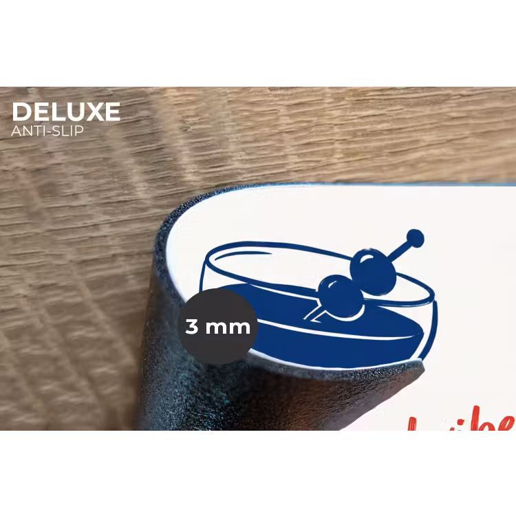 Placemat - 6 stuks - Cocktail - Glas - Illustratie - Blauw - Wit — 4