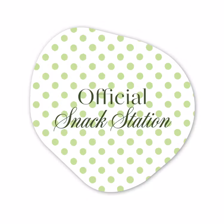 Organische vorm aluminium - Snack Station - Groen - Stippen — 1