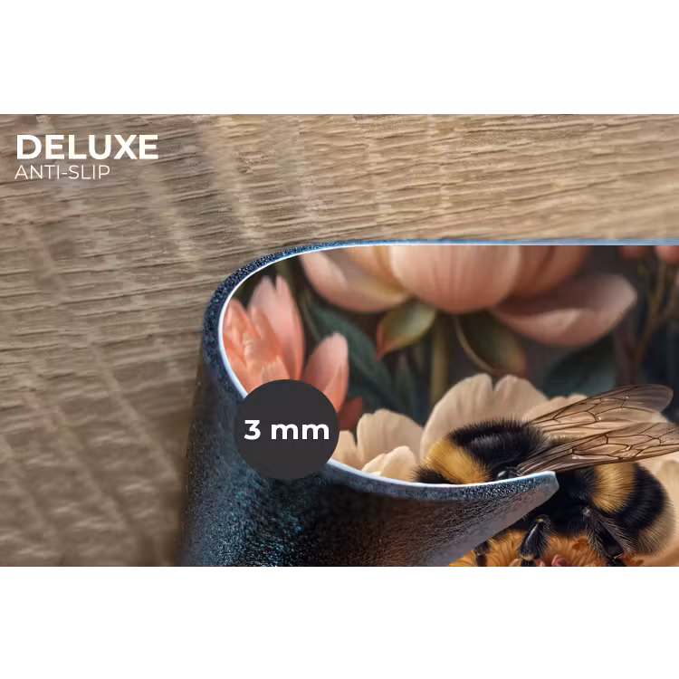 Placemat - 6 stuks - Bloemen - Insect - Natuur - Roze — 4
